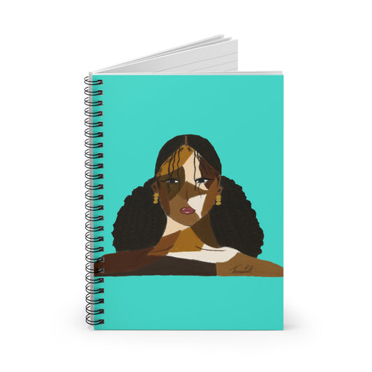 Black Comes in Many Shades Notebook - Turquoise
