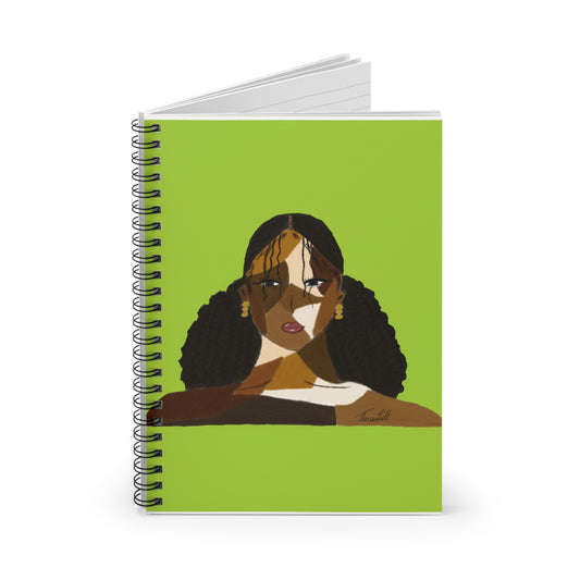 Black Comes in Many Shades Notebook - Lime Green