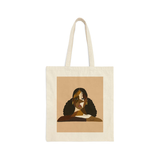 Black Comes in Many Shades Tote - Light Brown Background