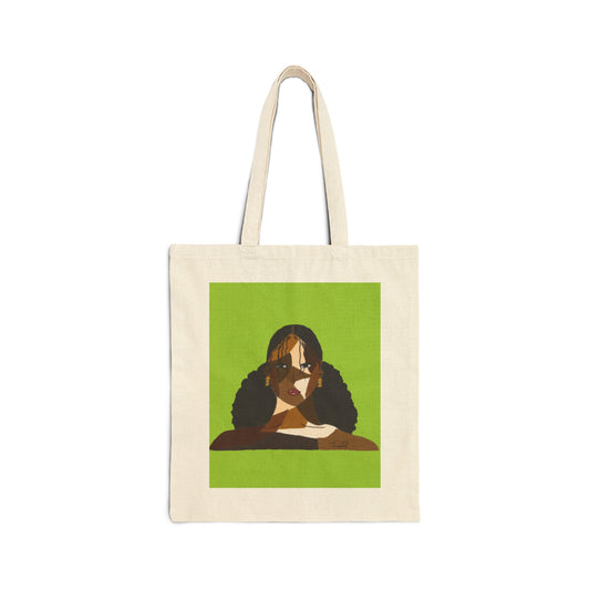 Black Comes in Many Shades Tote - Lime Green Background