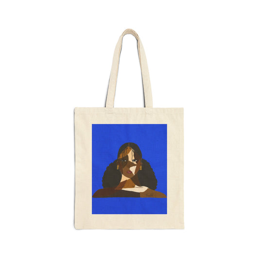 Black Comes in Many Shades Tote - Royal Blue Blackground