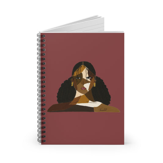 Black Comes in Many Shades Notebook - Burgundy