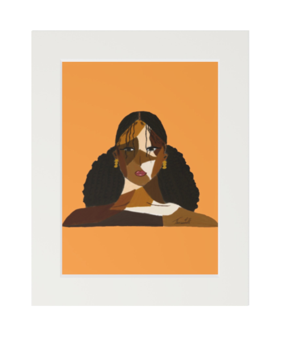 Black Comes in Many Shades Art Print - Orange